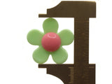 8 27mm Flower Beads Green and Pink Daisy Plant Beads Large Plastic Beads Acrylic Beads to String Jewelry Making Beading Supplies