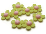 8 27mm Flower Beads Yellow and Pink Daisy Plant Beads Large Plastic Beads Acrylic Beads to String Jewelry Making Beading Supplies