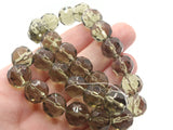 25 12mm Gray Glass Beads Faceted Round Beads Full Strand Glass Beads Jewelry Making Beading Supplies