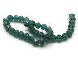 35 8mm x 7mm Green Faceted Rondelle Beads Glass Beads Jewelry Making Beading Supplies Loose Beads to String