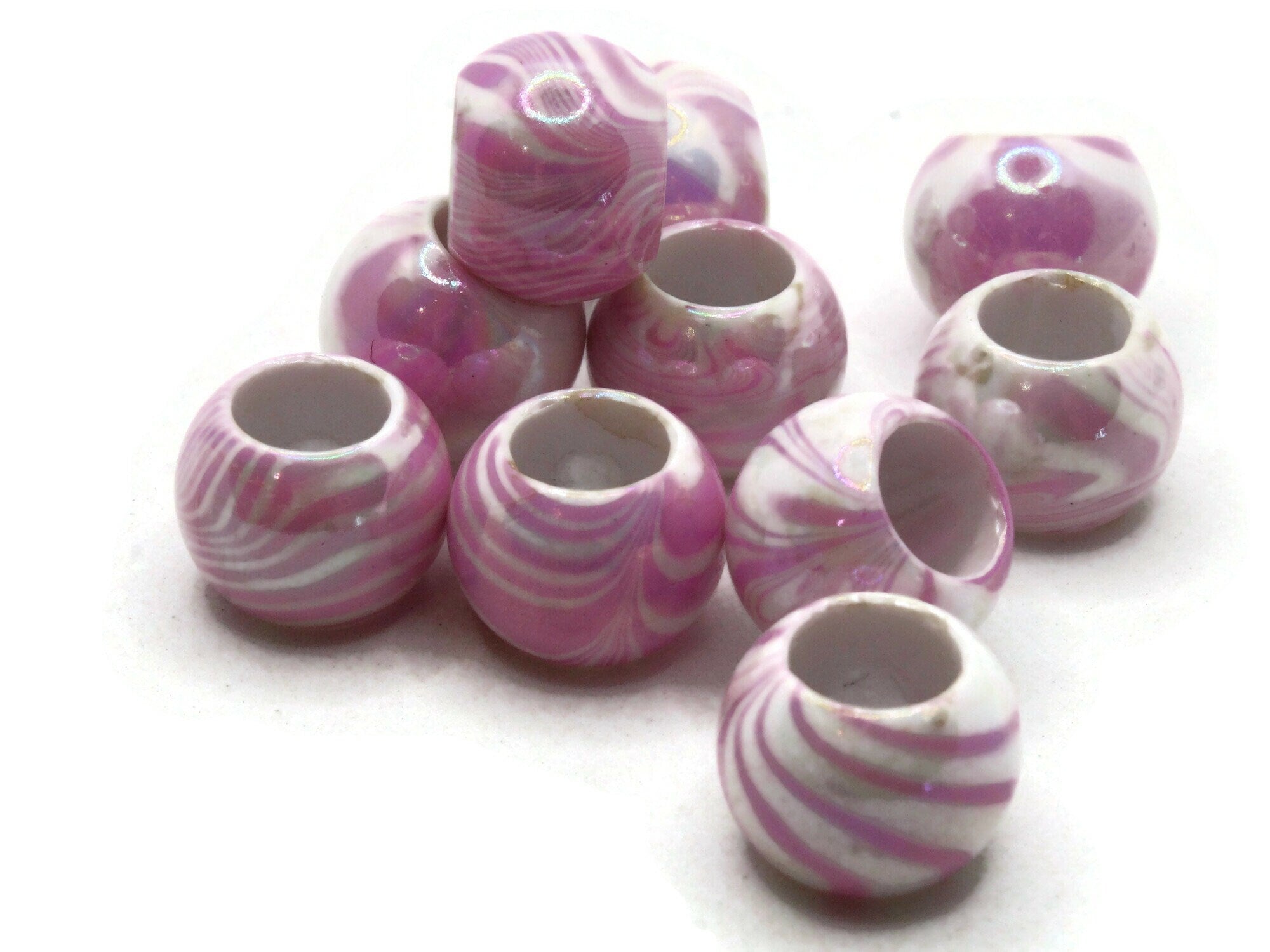 Large Hole Ceramic Macrame Beads