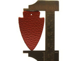 4 37mm Orange Leather Arrowhead Pendants Jewelry Making Beading Supplies Focal Beads Drop Beads