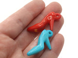 11 36mm High Heel Shoe Charms Multi-Color Pump Charms Acrylic Plastic Shoe Charms Mixed Color Shoe Charms Jewelry Making Beading Supplies