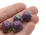 Porcelain Plum Beads Fruit Beads Porcelain Glass Beads Food Beads Jewelry Making Beading Supplies Loose Bead