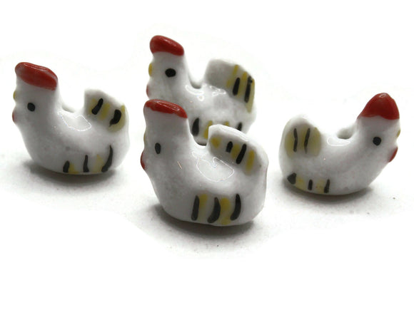 Porcelain Cat Beads Porcelain Handmade 15mm 0.6 CC10-3