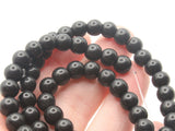 61 7mm Black Gemstone Beads Round Stone Beads to String Spacer Beads Jewelry Making Beading Supplies