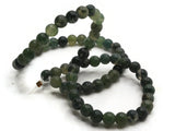 70 6mm Green and Clear Gemstone Beads Round Stone Beads to String Spacer Beads Jewelry Making Beading Supplies