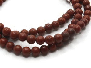 94 4mm Reddish Brown Gemstone Beads Round Stone Beads to String Spacer Beads Jewelry Making Beading Supplies