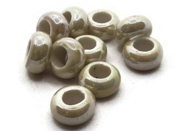 8 14mm Assorted Rondelle Polymer Clay Large Hole Beads