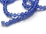 95 4mm Blue Beads Glass Bicone Beads Faceted Beads Spacer Beads Small Beads Jewelry Making Beading Supplies Bead Strand