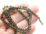 95 4mm Dark Olive Green Beads Glass Bicone Beads Faceted Beads Spacer Beads Small Beads Jewelry Making Beading Supplies Bead Strand