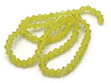 95 4mm Yellow Beads Glass Bicone Beads Faceted Beads Spacer Beads Small Beads Jewelry Making Beading Supplies Bead Strand