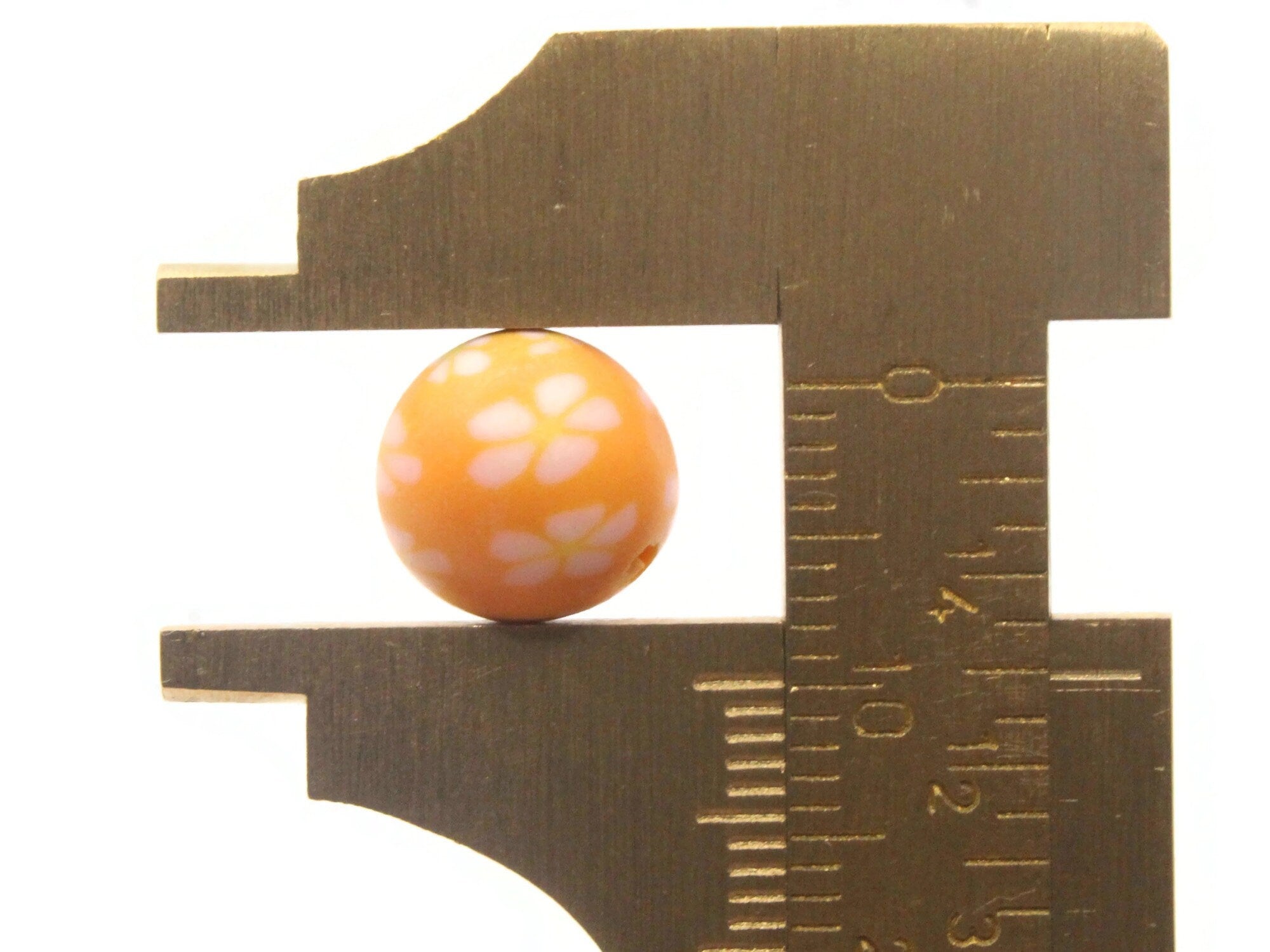 Bead, polymer clay, opaque zebra, 8mm round. Sold per 16-inch