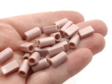 100 11mm Mauve Pink Tube Beads Anti-Roll Plastic Beads Jewelry Making Beading Supplies Loose Beads Smileyboy