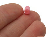 100 9mm Bright Pink Tube Beads Anti-Roll Plastic Beads Jewelry Making Beading Supplies Loose Beads Smileyboy