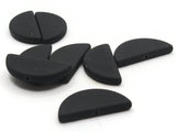 8 38mm Black Semi-Circle Beads Flat Disc Half Round Plastic Beads Jewelry Making Beading Supplies Loose Beads