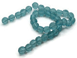 36 8mm Sky Blue Faceted Coin Beads Full Strand Flat Round Beads Jewelry Making Beading Supplies Glass Beads Smileyboy