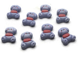 8 23mm Purple Puppy Cabochons Flat Cabochons Kawaii Dog Cabochons Cute Cabochons Fun Cabochons Plastic Doggy Cabochons