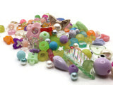 140 Mixed Plastic Beads to String Jewelry Making Beading Supplies Multi-Color Beads Mixed Shape Beads