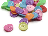 50 15mm Bright Color Mixed Wavy Disc Beads Flat Round Bead Coin Beads Curvy, Curved Beads Jewelry Making Loose Beads Plastic Acrylic Beads