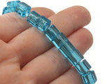 50 6mm Sky Blue Cube Beads Jewelry Making Beading Supplies Full Strand Loose Beads Small Square Beads Glass Beads