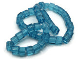 50 6mm Sky Blue Cube Beads Jewelry Making Beading Supplies Full Strand Loose Beads Small Square Beads Glass Beads