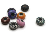 8 14mm Assorted Rondelle Polymer Clay Beads Large Hole Beads Loose Beads Jewelry Making Beading Supplies Smileyboy