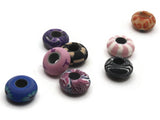 8 14mm Assorted Rondelle Polymer Clay Beads Large Hole Beads Loose Beads Jewelry Making Beading Supplies Smileyboy