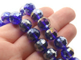 25 12mm Faceted Round Beads Blue Beads Glass Beads Full Strand Beading Supplies Jewelry Making Faceted Round Beads