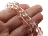 42 8mm Clear Pink Round Glass Beads Jewelry Making Beading Supplies Loose Beads to string Smooth Round Beads
