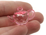 6 32mm Baby Pink Teapots Teapot Charms Miniature Tea Pots Plastic Charms Gumball Charms Mini Teapots