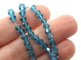 87 4mm Sky Blue Beads Glass Bicone Beads Faceted Beads Spacer Beads Small Beads Jewelry Making Beading Supplies Bead Strand