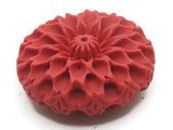 40mm Carved Cinnabar Flower Bead Lacquer Focal Bead Loose Red Bead Floral Bead Jewelry Making Beading Supplies Cinnabar Pendant