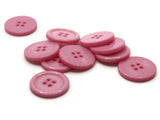 10 22mm Pink Buttons Flat Round Plastic Four Hole Buttons Jewelry Making Beading Supplies Sewing Notions