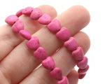 53 8mm Pink Heart Beads Gemstone Beads Dyed Beads Jewelry Making Beading Supplies Synthetic Turquoise Stone Beads