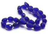 29 12mm Shiny Blue Glass Beads Teardrop Beads Jewelry Making Beading Supplies Loose Beads