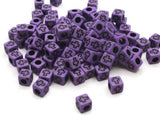 100 6mm Purple Cross Beads Cube Beads Plastic Christian Cube Beads Religious Beads Jewelry Making Beading Supplies Beads to String