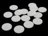 15 24mm White Buttons Flat Round Plastic Two Hole Buttons Jewelry Making Beading Supplies Sewing Notions