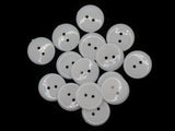 15 24mm White Buttons Flat Round Plastic Two Hole Buttons Jewelry Making Beading Supplies Sewing Notions