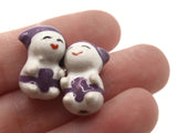 Purple Baby Porcelain Beads Porcelain Glass Beads Loose Miniature Person Beads Jewelry Making Beading Supplies