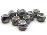 10 17mm Large Hole Beads Macrame Beads Mixed Marbleized Beads Jewelry Making Beading Supplies Round Beads Plastic Ball Beads