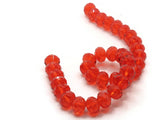 35 11mm x 9mm Red Faceted Rondelle Beads Glass Beads Jewelry Making Beading Supplies Loose Beads to String