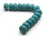15 18mm Turquoise Beads Rondelle Gemstone Beads Dyed Beads Synthetic Turquoise Stone Beads Jewelry Making Beading Supplies
