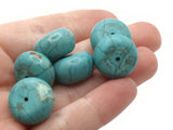 15 18mm Turquoise Beads Rondelle Gemstone Beads Dyed Beads Synthetic Turquoise Stone Beads Jewelry Making Beading Supplies