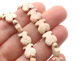 35 12mm White Teddy Bear Gemstone Beads Dyed Beads Synthetic Turquoise Stone Beads Jewelry Making Beading Supplies