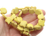 31 12mm Yellow Apple Gemstone Beads Dyed Beads Synthetic Turquoise Stone Beads Jewelry Making Beading Supplies