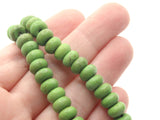 80 8mm x 5mm Green Rondelle Gemstone Beads Dyed Beads Synthetic Turquoise Stone Beads Jewelry Making Beading Supplies