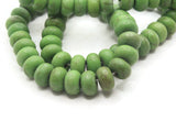 80 8mm x 5mm Green Rondelle Gemstone Beads Dyed Beads Synthetic Turquoise Stone Beads Jewelry Making Beading Supplies