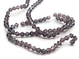 95 4mm Dark Purple Beads Glass Bicone Beads Faceted Beads Spacer Beads Small Beads Jewelry Making Beading Supplies Bead Strand