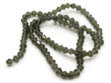 95 4mm Dark Olive Green Beads Glass Bicone Beads Faceted Beads Spacer Beads Small Beads Jewelry Making Beading Supplies Bead Strand